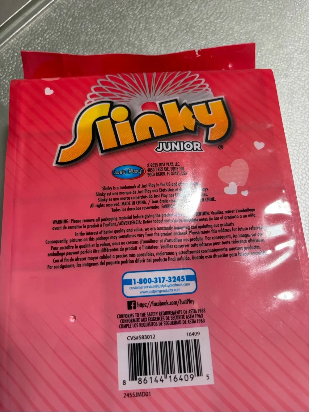 Slinky Junior 15-Pack Vintage-Style Toy - Pink Packaging